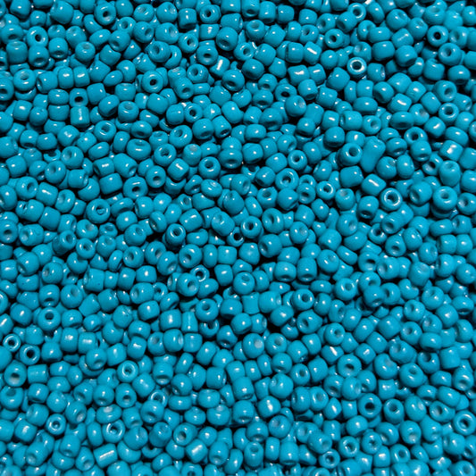 Aqua Blue Turquoise Glass Seed Beads, Round Opaque, 3mm with 1mm hole, 40g Jewellery Making, Beading