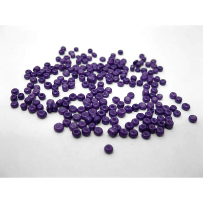 Purple Glass Seed Beads, Opaque, 3mm, 1mm hole, 40gm approx 1000 beads