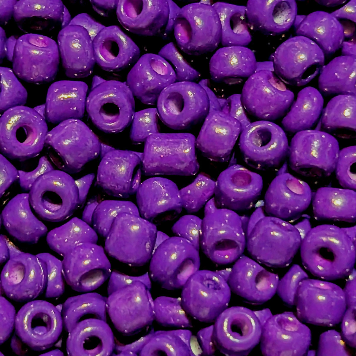 Purple Glass Seed Beads, Opaque, 3mm, 1mm hole, 40gm approx 1000 beads