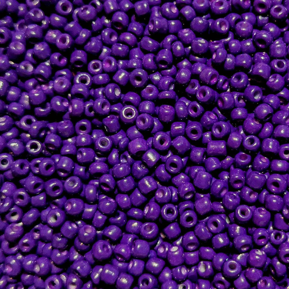 Purple Glass Seed Beads, Opaque, 3mm, 1mm hole, 40gm approx 1000 beads