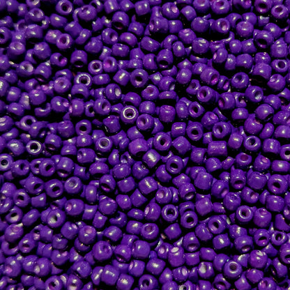 Purple Glass Seed Beads, Opaque, 3mm, 1mm hole, 40gm approx 1000 beads