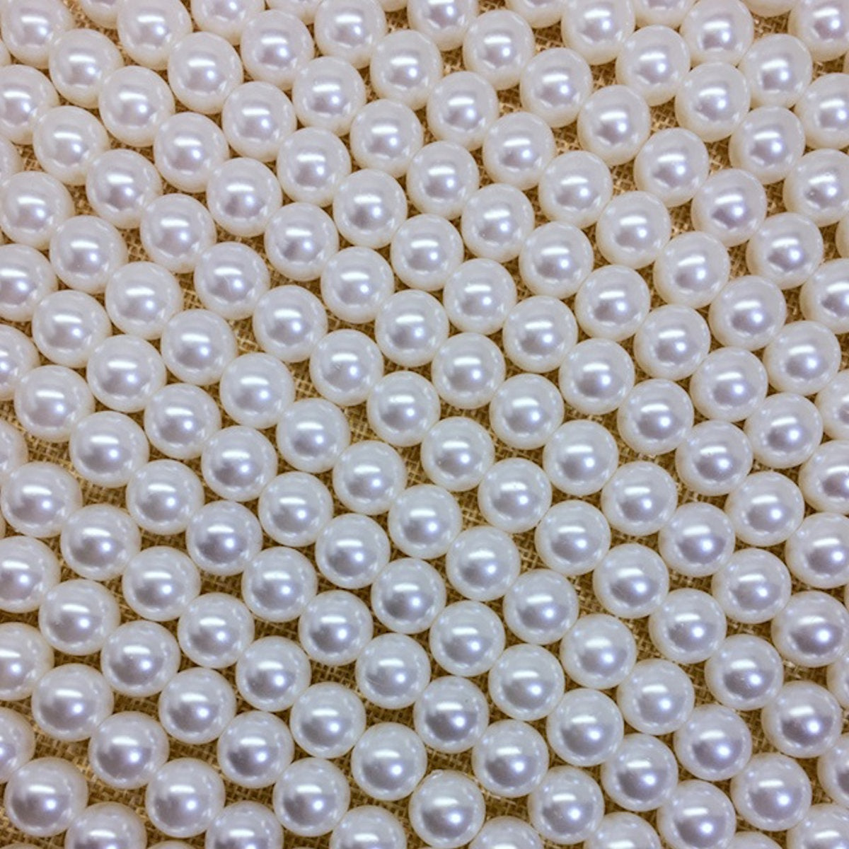 Pearl Round Simulate Beads 6mm White, 1.8mm hole, plastic, Pack of 200x Jewellery Craft