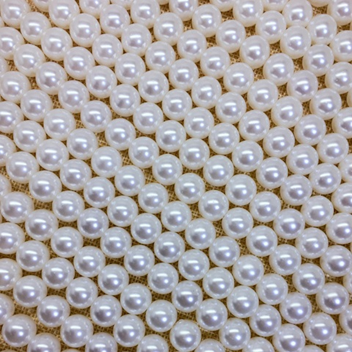 Pearl Beads White Simulate, Round, 8mm 1.8mm hole, Pack of 100x Jewellery Craft