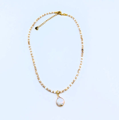 Natural Cultured Freshwater Pearl Beaded Necklace