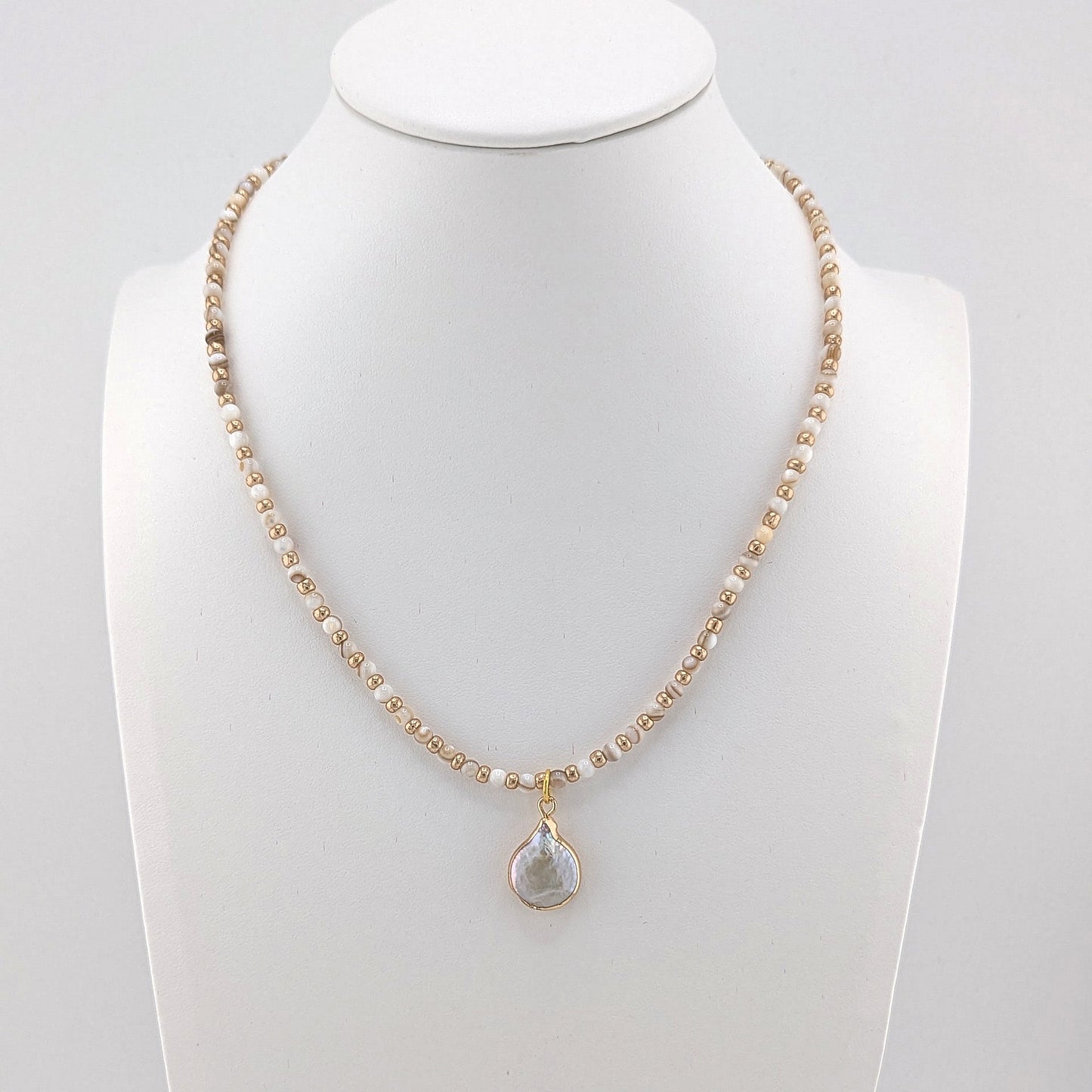 Natural Cultured Freshwater Pearl Beaded Necklace