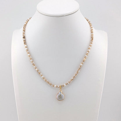 Natural Cultured Freshwater Pearl Beaded Necklace