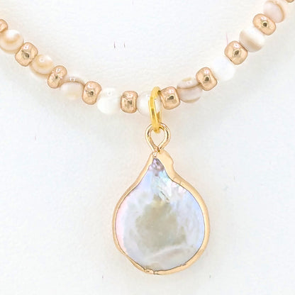 Natural Cultured Freshwater Pearl Beaded Necklace