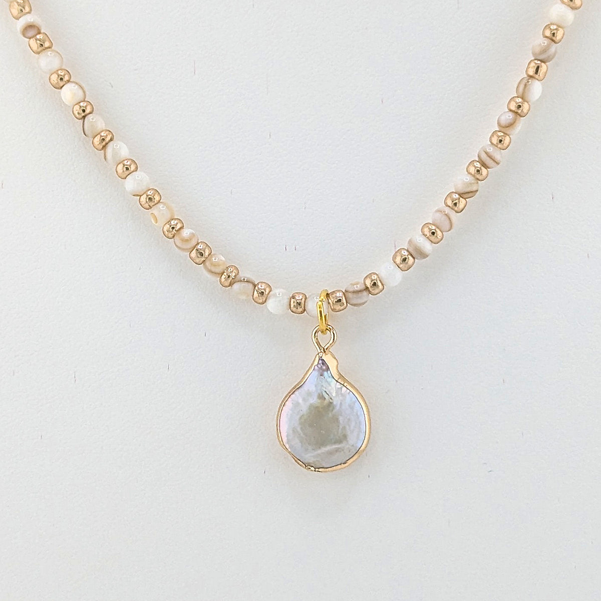 Natural Cultured Freshwater Pearl Beaded Necklace
