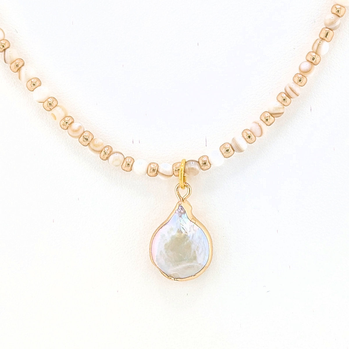 Natural Cultured Freshwater Pearl Beaded Necklace