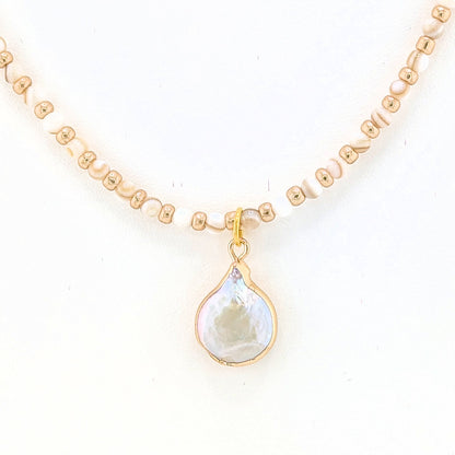 Natural Cultured Freshwater Pearl Beaded Necklace
