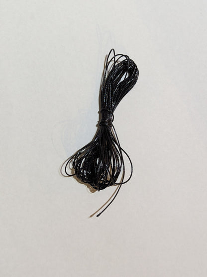 Nylon Beading Cord Black jewellery stringing cord 1mm 5m long