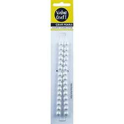 Pearl Beads, White Glass, High quality Round 10mm Pack of 30 Jewellery Making, Craft, Wedding